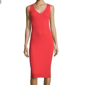 Michael Kors VNeck Body com sweater dress (orange)